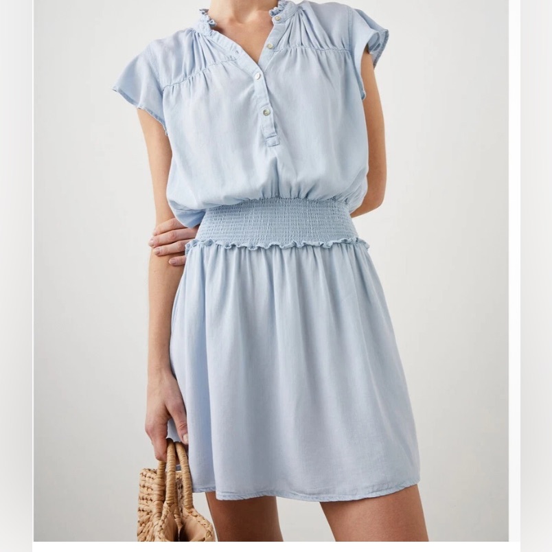Rails Amina Blue Light Vintage Dress Women’s Large & Xl One Piece Mini Dress Nwt